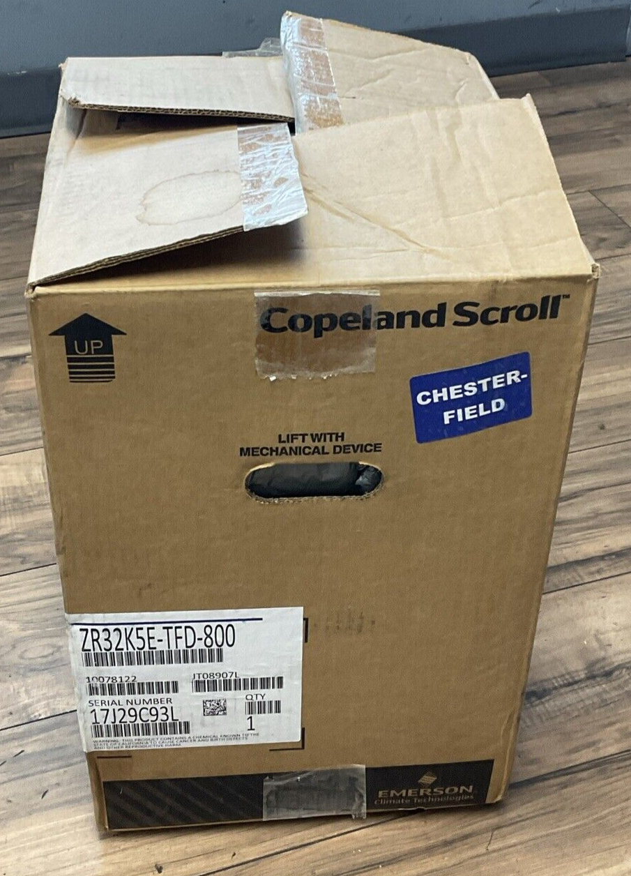 EMERSON COPELAND SCROLL ZR32K5E-TFD-800 COMPRESSOR 450VAC 3PH 60/50HZ