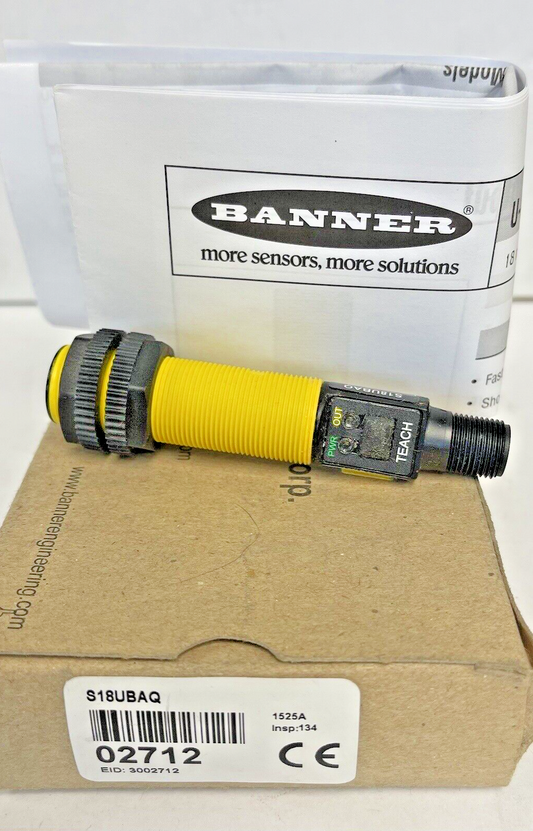 BANNER ENGINEERING - S18UBAQ - ULTRASONIC PROXIMITY SENSOR - 02712