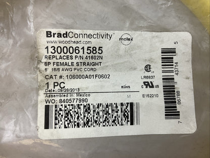 BRAD CONNECTIVITY 1300061585 6P FEMALE STRAIGHT CORDSET