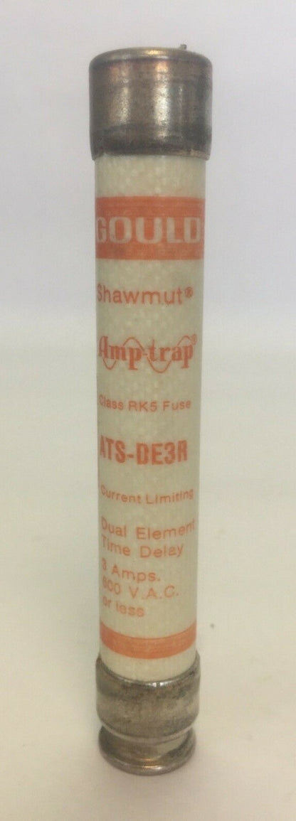 GOULD SHAWMUT AMP-TRAP ATS-DE3R CLASS RK5 FUSE 3AMP 600VAC (LOT OF 10)