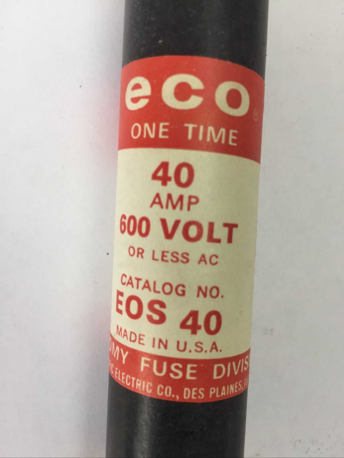 ECONOMY EOS40 ONE TIME FUSE 40AMP 600VAC (BOX OF 10)