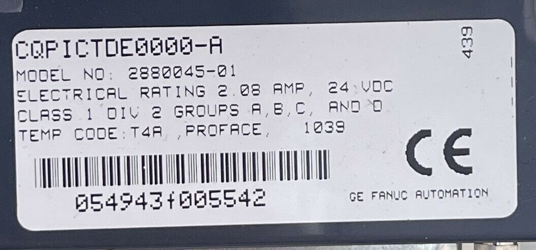 PROFACE 2880045-01 TOUCH SCREEN 24VDC QPI-MBP-201-G MODBUSPLUS QUICKPANEL