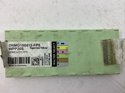 WALTER DNMG150412-FP5 WPP20S DNMG433-FP5 CARBIDE INSERT TIGER-TEC (BOX OF 10)