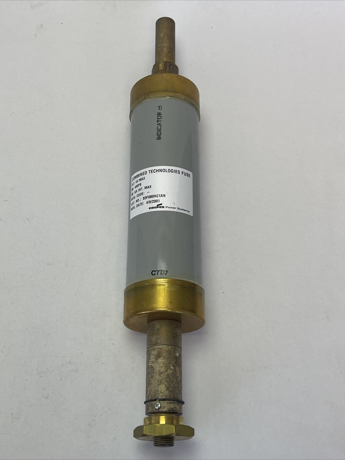 COOPER 83F080HC1AN COMBINED TECHNOLOGIES FUSE 8.3kV MAX 80AMP 50KA INT MAX