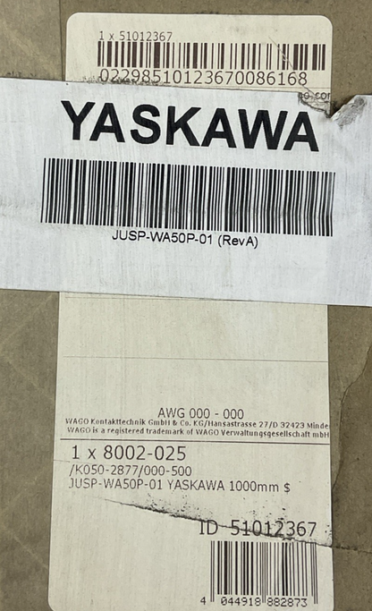 YASKAWA JUSP-WA50P-01  REV.A TERMINAL BREAK OUT BOARD W/CABLE