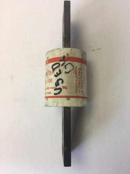 GOULD SHAWMUT TL1200L-100 TEST LIMITER 1200A 600V CLASS L LIMITS *NOT A FUSE*