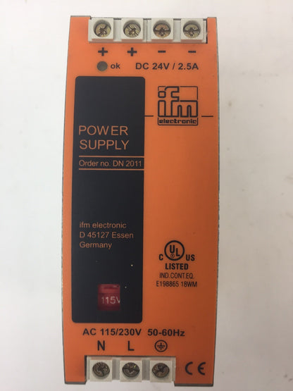 IFM SL2.502 / DN2011 24V-2.5A POWER SUPPLY.