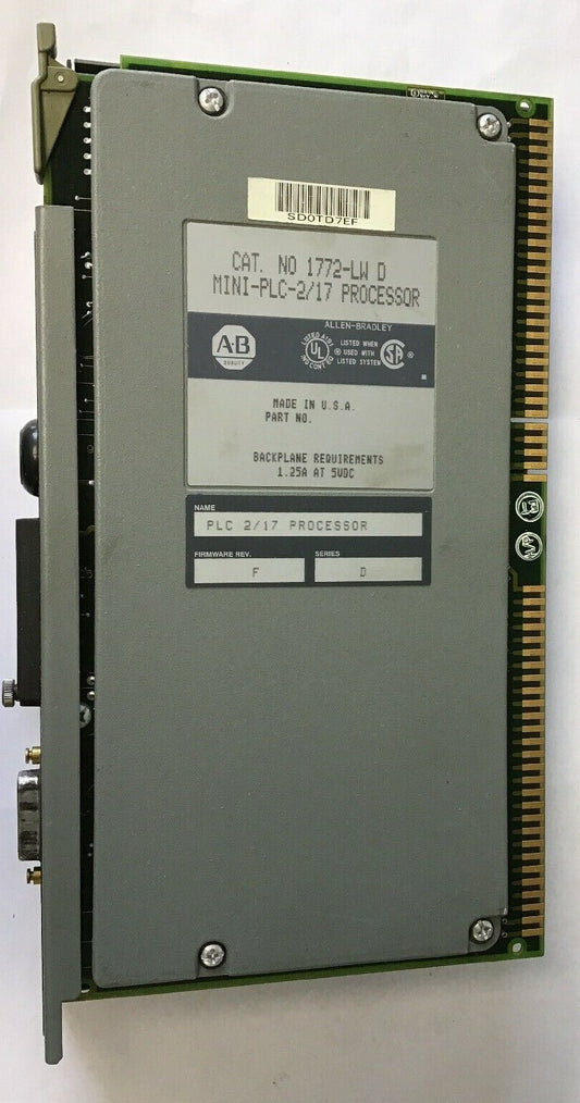 ALLEN BRADLEY 1772-LW D MINI-PLC-2/17 PROCESSOR 1.25A 5VDC SER.D REV.F