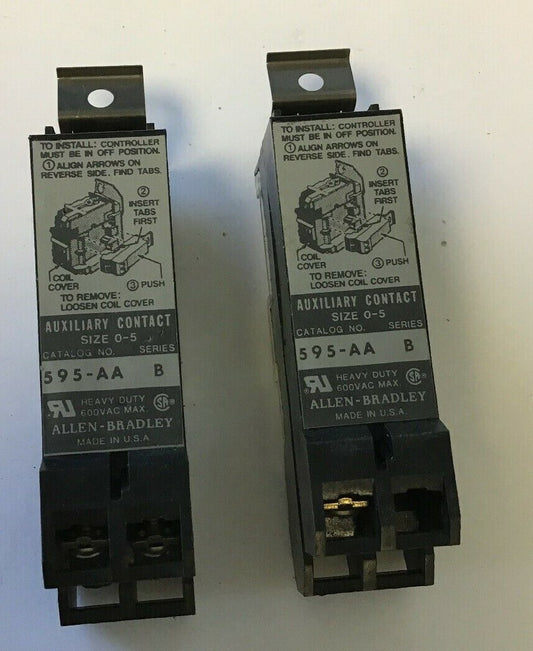 Allen Bradley 595-AA SER.B Auxiliary Contact Size 0-5***LOTOF2***