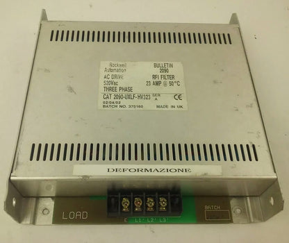 ROCKWELL, 2090-UXLF-HV323,  AC DRIVE, 520VAC, 3PH, RFI FILTER, 23AMP @ 50C,