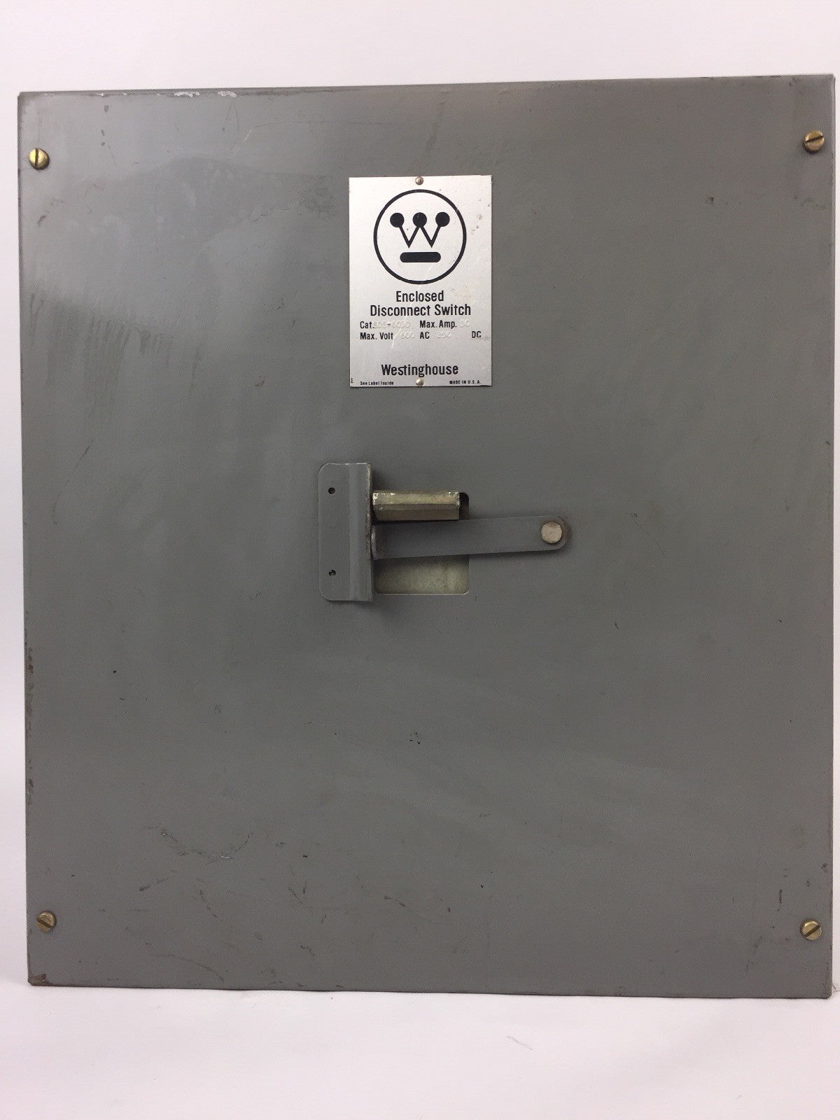 WESTINGHOUSE SDS-6030 30 MAX AMP MAX VOLT 600 AC 250 DC DISCONNECT SWITCH 6 POLE