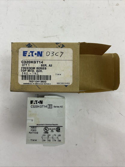 EATON C320KGT14 AUXILIARY CONTACT SER A2 FREEDOM SERIES TOP MTD