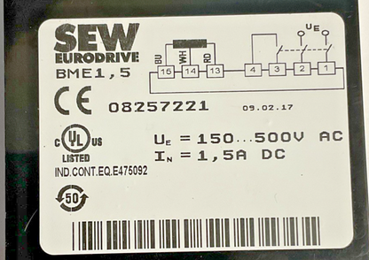 SEW BME1,5 BRAKE RECTIFIER 500VAC 1,5A