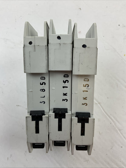 ALLEN BRADLEY 1489-A1D050 SER A CIRCUIT BREAKER 277VAC 48VDC 5AMP (LOT OF 3)