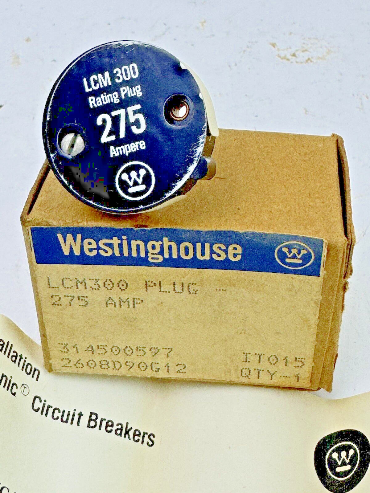 WESTINGHOUSE - LCM300 - RATING PLUG FOR 2/3 POLE AB DE-ION / SELTRONIC - NEW