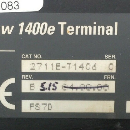 ALLEN BRADLEY 2711E-T14C6 PANELVIEW 1400E TERMINAL SER C REV B FRN 5.15