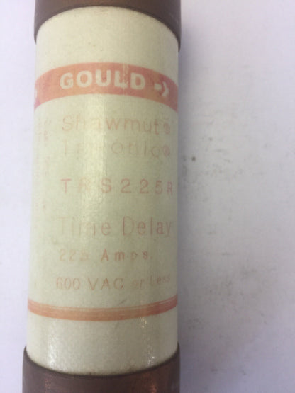 GOULD SHAWMUT TRI-ONIC TRS225R TIME DELAY FUSE 225AMPS 600VAC CLASS (LOT OF 3)