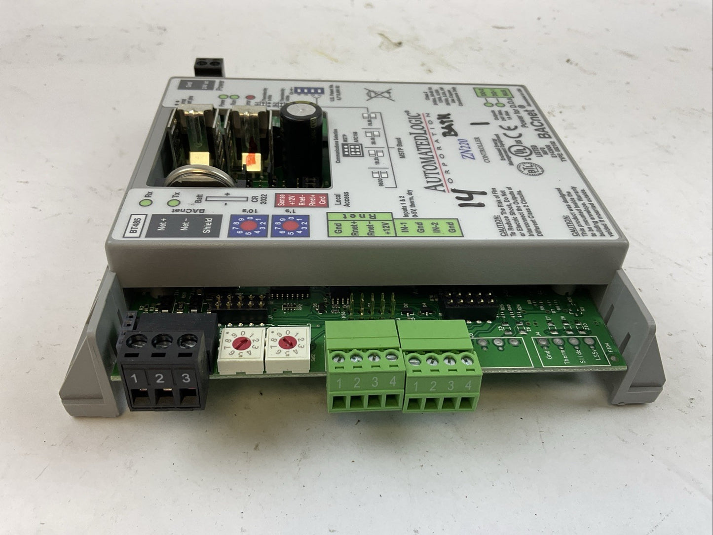 AUTOMATED LOGIC ZN220 CONTROLLER MODULE 24VAC 50-60HZ 12VA 0.50A 26VDC 5W 0.2A