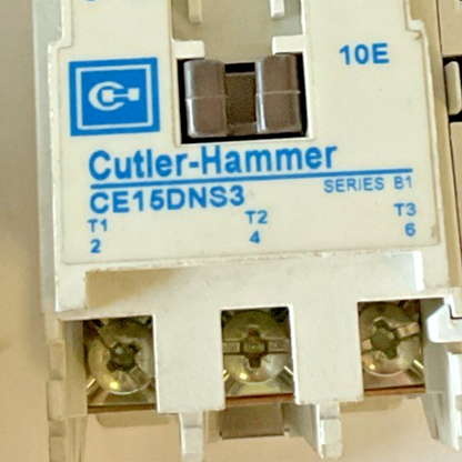 CUTLER HAMMER CE15DNS3AB CONTACTOR SIZE D 110/120V 50/60HZ 18AMP SER.B1