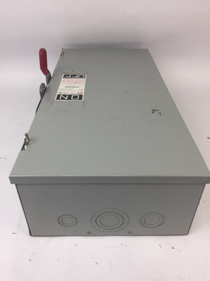 FPE H1636SN FUSIBLE HD SAFETY SWITCH 600VAC 250VDC 60AMP 50HP 3PH 3 POLE TYPE 1