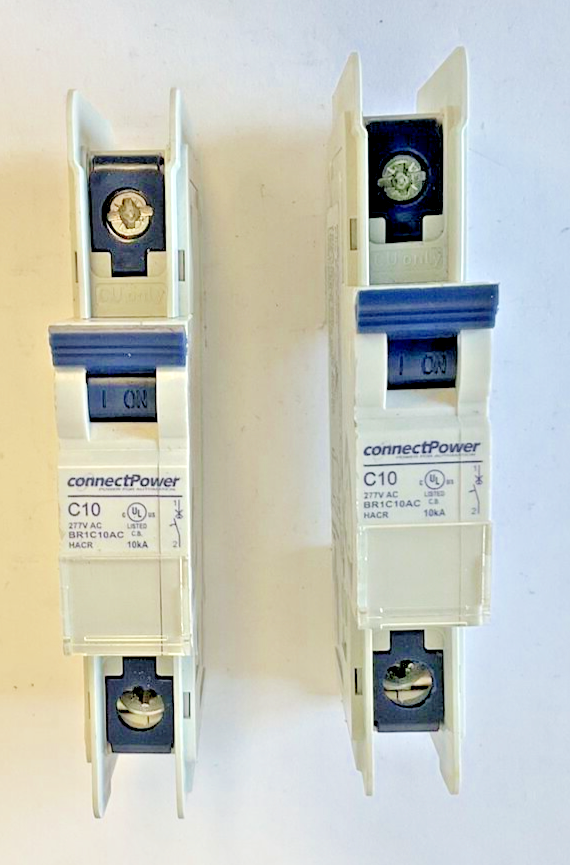 CONNECT POWER BR1C10AC CIRCUIT BREAKER C10 277VAC 10KA ***LOTOF2***