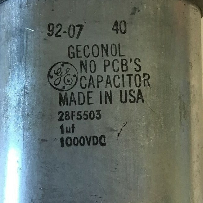 GENERAL ELECTRIC 28F5503 GECONOL CAPACITOR  92-07 1000VDC ***LOTOF3***