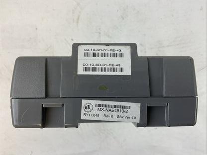 METASYS MS-NAE4510-2 REV K S/W VER 4.0 CONTROLLER 24VAC