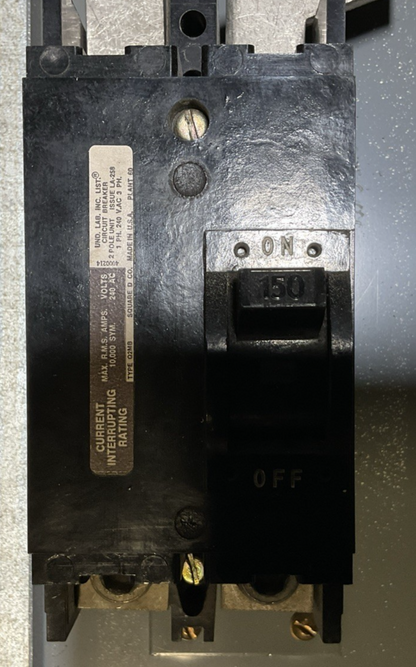 SQUARE D MSC50TS BREAKER PANELBOARD TYPE 1 SER E1 200A 120/240V 150AMP MAIN