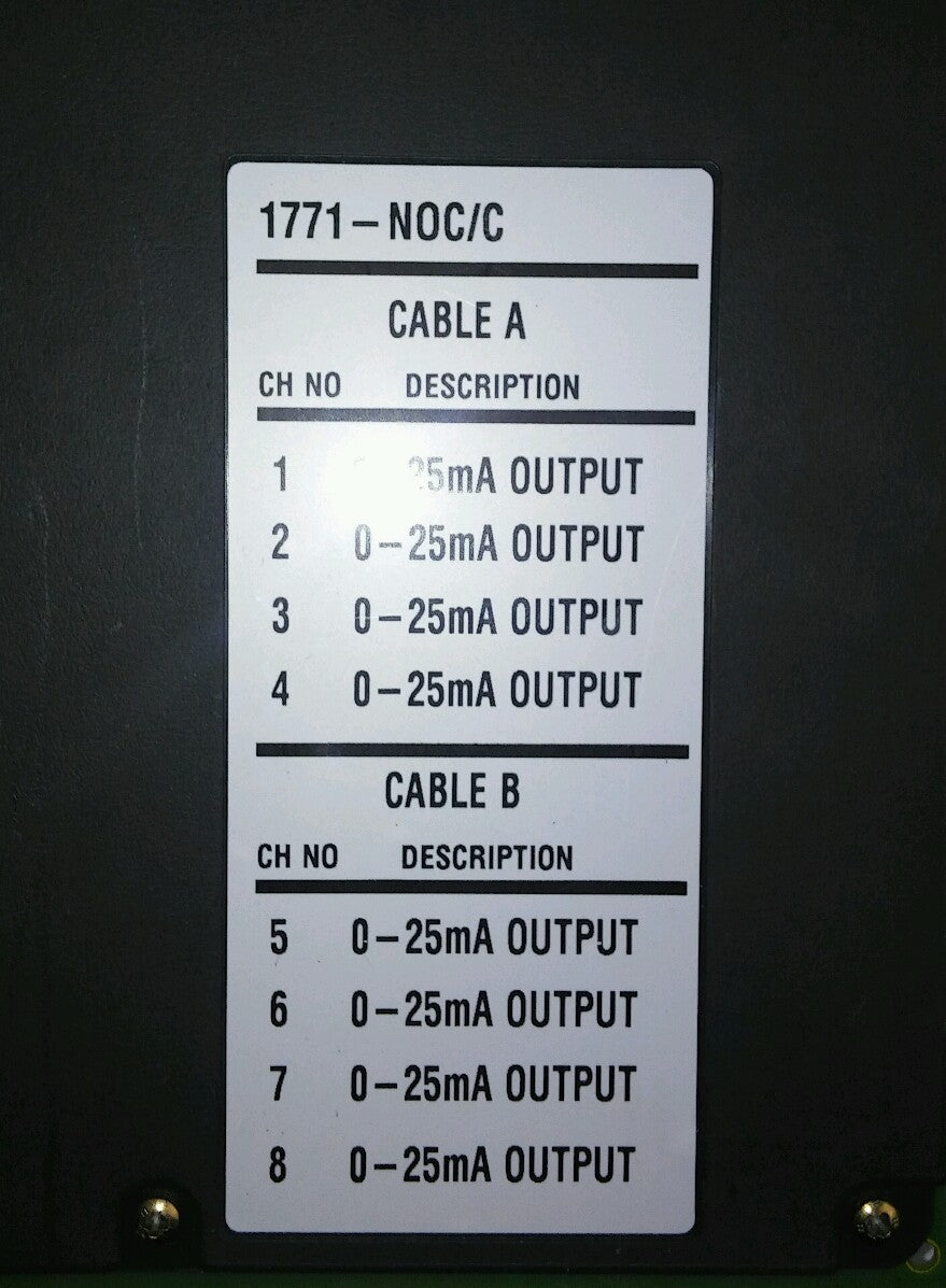 Allen Bradley 1771-NOC /C High Resolution Isolated Analog  REV B01