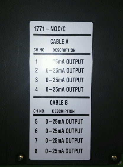 Allen Bradley 1771-NOC /C High Resolution Isolated Analog  REV B01