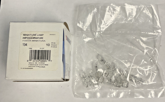 WAGNER 194 MINIATURE LAMP 14V ***BOX OF 10***