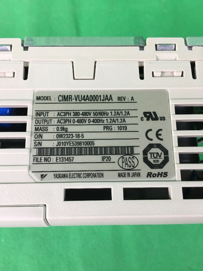 YASKAWA V1000 DRIVE CIMR-VU4A0001JAA 400V 1.2A AC 3PH 480V