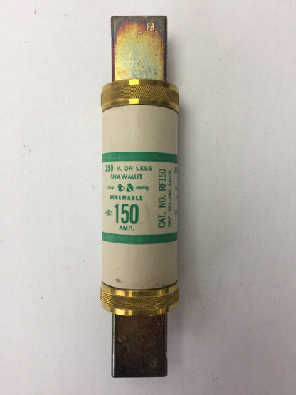 SHAWMUT RF150 TIME DELAY RENEWABLE FUSE 150 AMP 250 VOLT