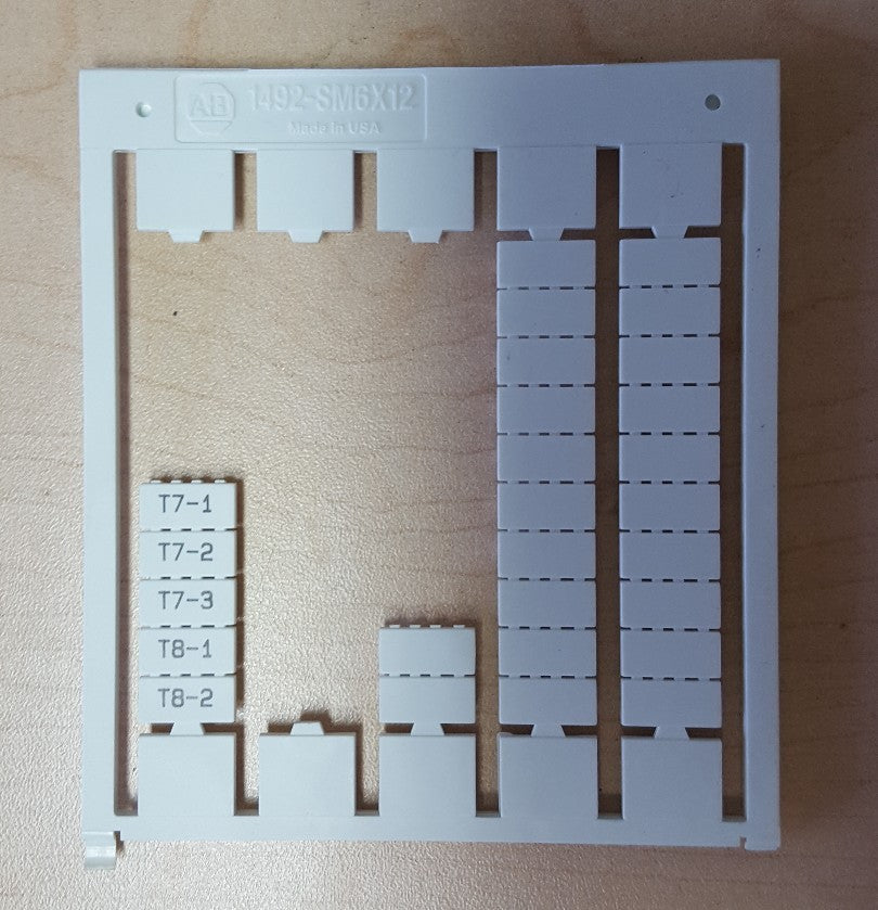 PARTIALS Allen Bradley 1492-SM6X12 Ser. B Markers