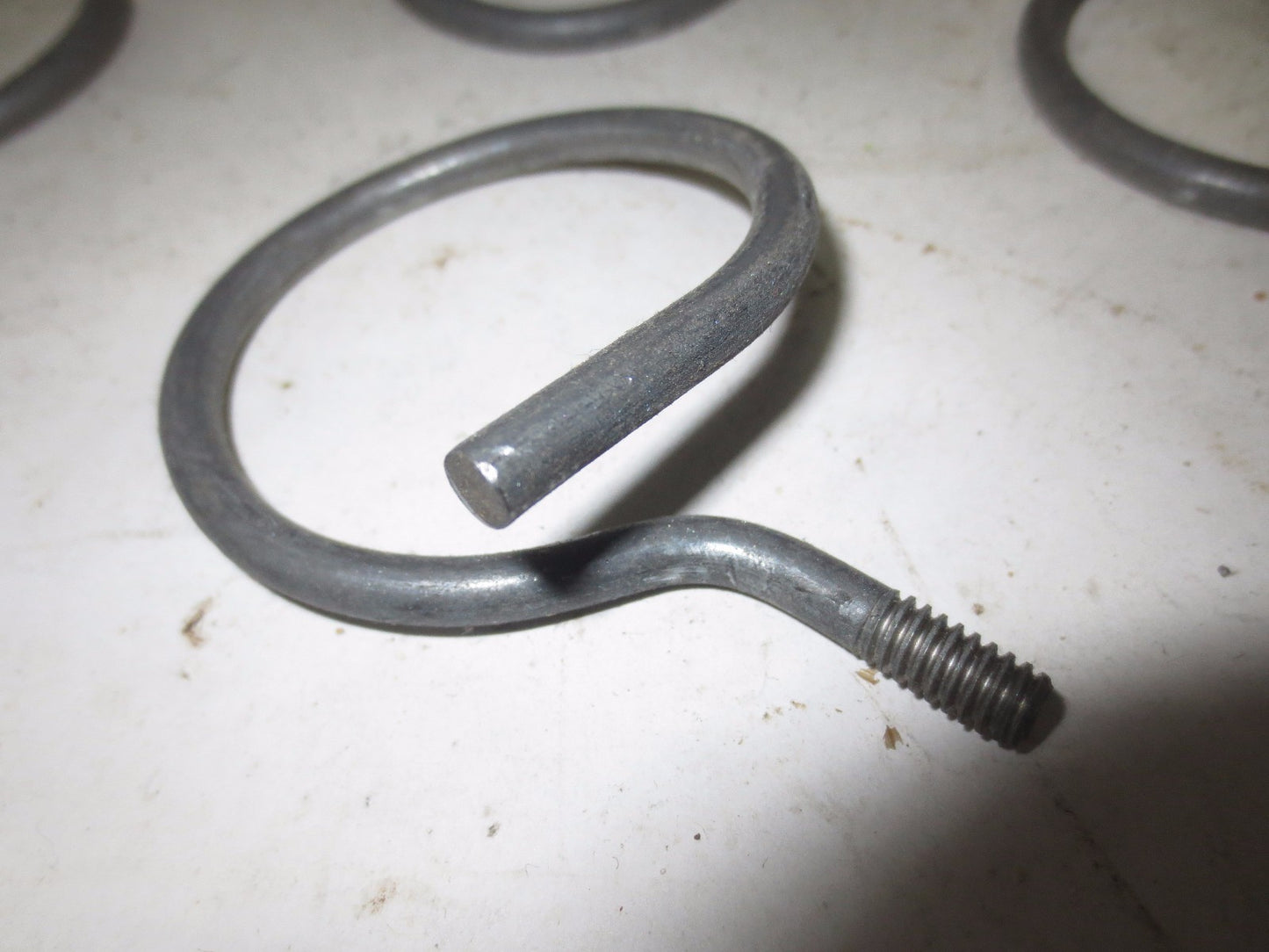 GALVANIZED BRIDLE RINGS - 2" - 1/4" THREAD - NEW SURPLUS - LOT of 21