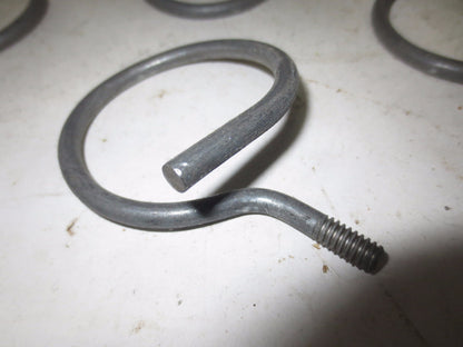 GALVANIZED BRIDLE RINGS - 2" - 1/4" THREAD - NEW SURPLUS - LOT of 21