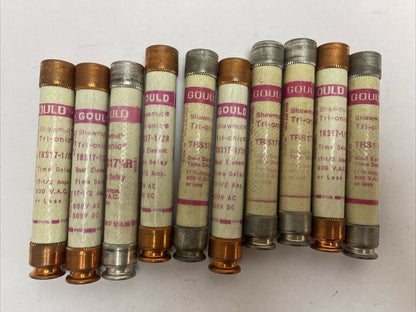 GOULD SHAWMUT TRS17-1/2R TRI-ONIC CLASS RK5 FUSE 600VAC 17-1/2A (LOT OF 10)