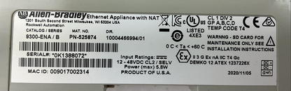 ALLEN BRADLEY 9300-ENA SER B DIR 10004466994/01 ETHERNET APPLIANCE WITH NAT