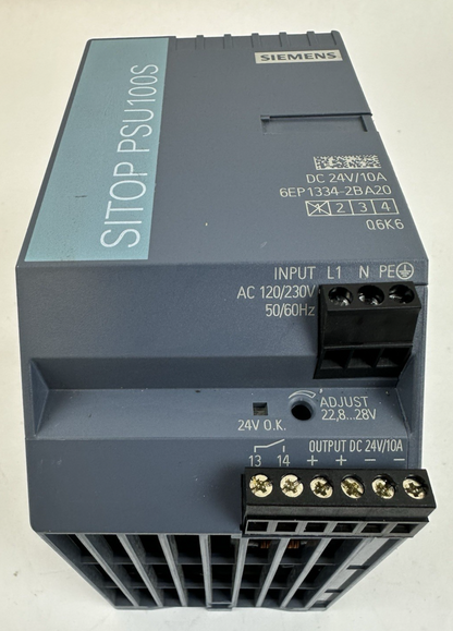 Siemens 6EP1334-2BA20 SITOP Power Supply 24VDC 10A 120/230VAC