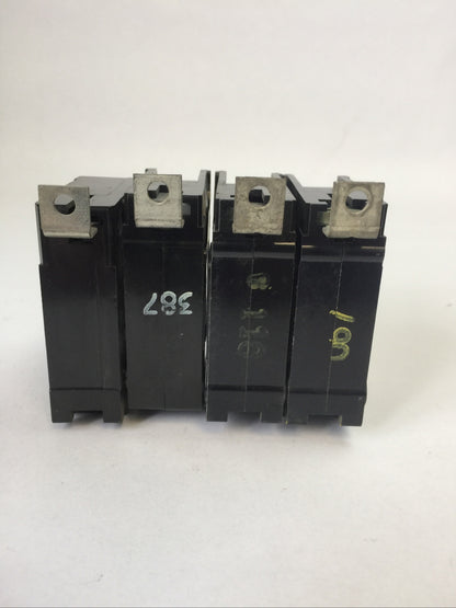 CHALLENGER/SYLVANIA BQ1C015 CIRCUIT BREAKER 1POLE 15AMP 120/240VAC (LOT OF 4)