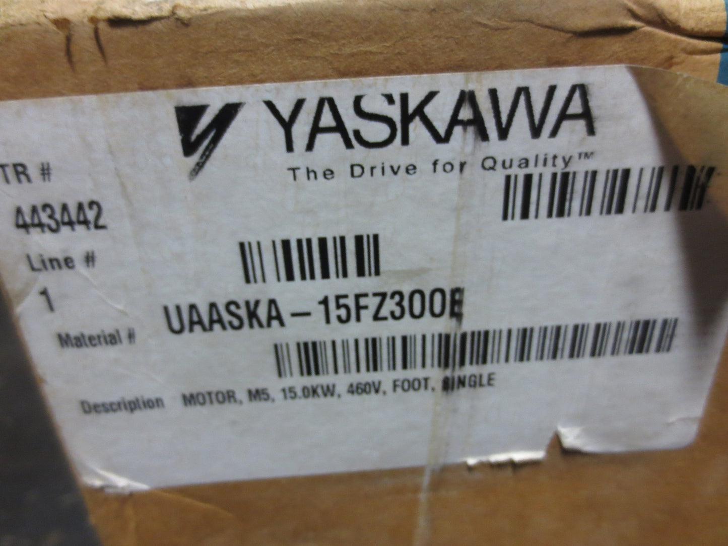 YASKAWA UAASKA-15FZ300E SPINDLE MOTOR / SERVO MOTOR - NEW in OLD BOX / CRATE