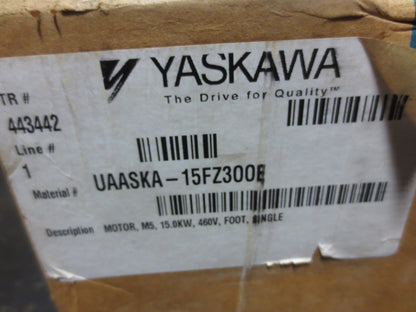 YASKAWA UAASKA-15FZ300E SPINDLE MOTOR / SERVO MOTOR - NEW in OLD BOX / CRATE