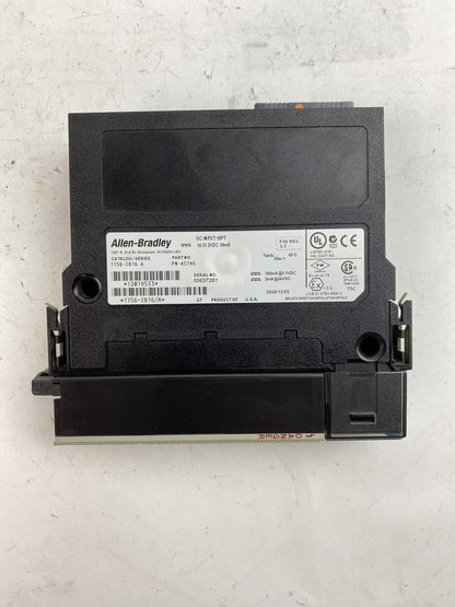 Allen-Bradley 1756-IB16 DC INPUT 16PT 10-31.2VDC 10mA SER A F/W REV. 3.3