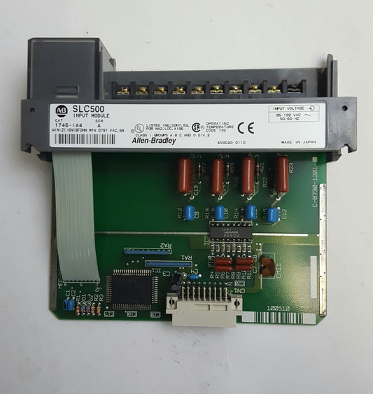 Allen-Bradley Input Module SLC 500 1746-1A4 SER A, 85-132VAC, 50/60HZ, USED