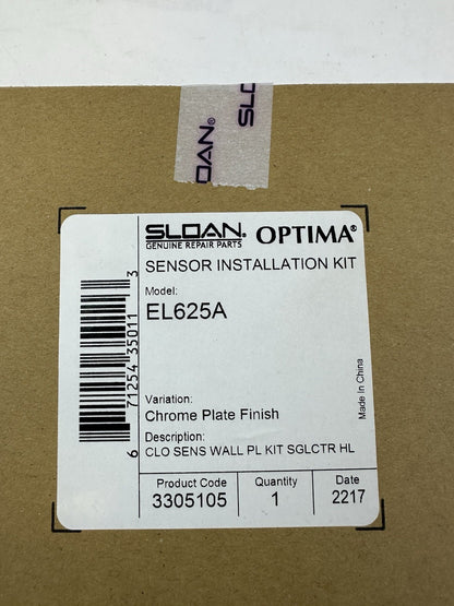 SLOAN EL625A OPTIMA CHROME SENSOR INSTALLATION KIT PLATE