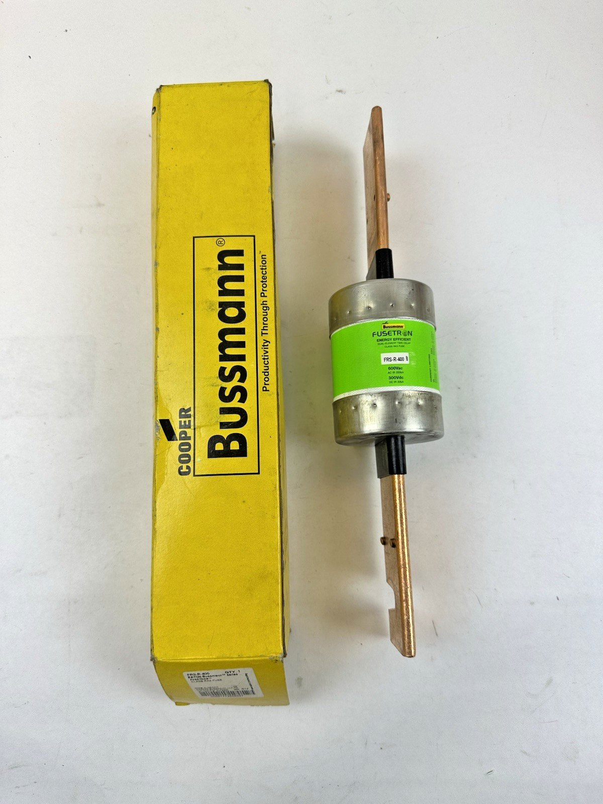 COOPER BUSSMANN FRS-R-400 FUSETRON CLASS RK5 TIME-DELAY FUSE 400A 600VAC 300VDC