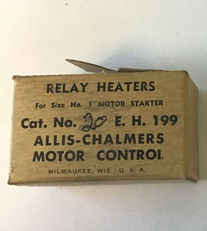 ALLIS-CHALMERS 20 E.H.199 RELAY HEATER ***LOTOF2***