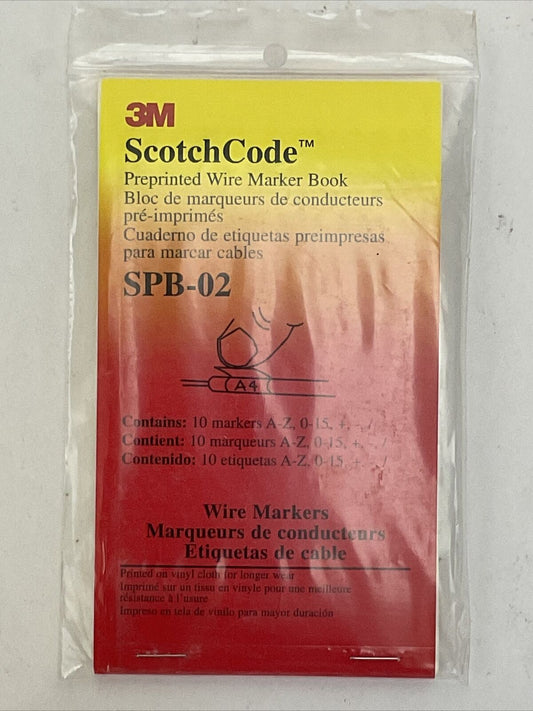 3M SPB-02 SCOTCH CODE PREPRINTED WIRE MARKER BOOK