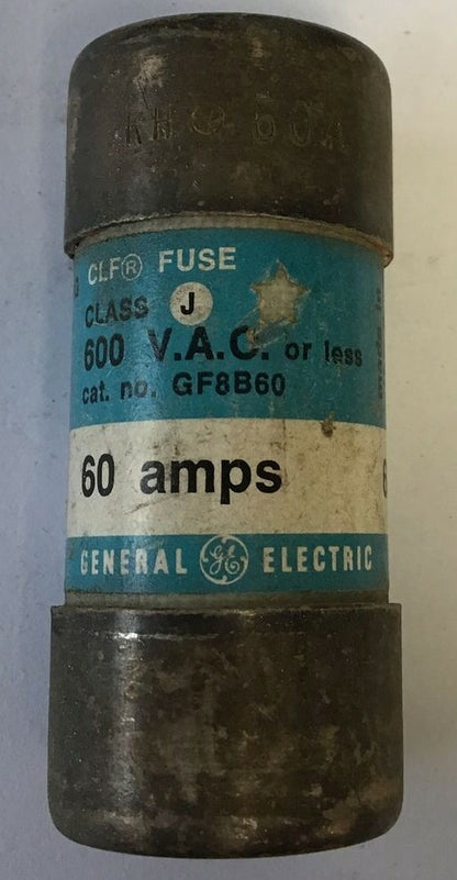 GENERAL ELECTRIC GF8B60 CURRENT LIMITING FUSE 600VAC 60A CLASS J ***LOTOF11**