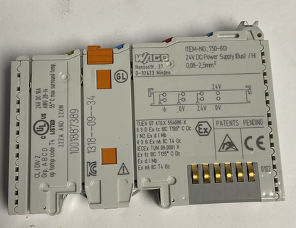 WAGO 750-613 POWER SUPPLY MODULE 24VDC